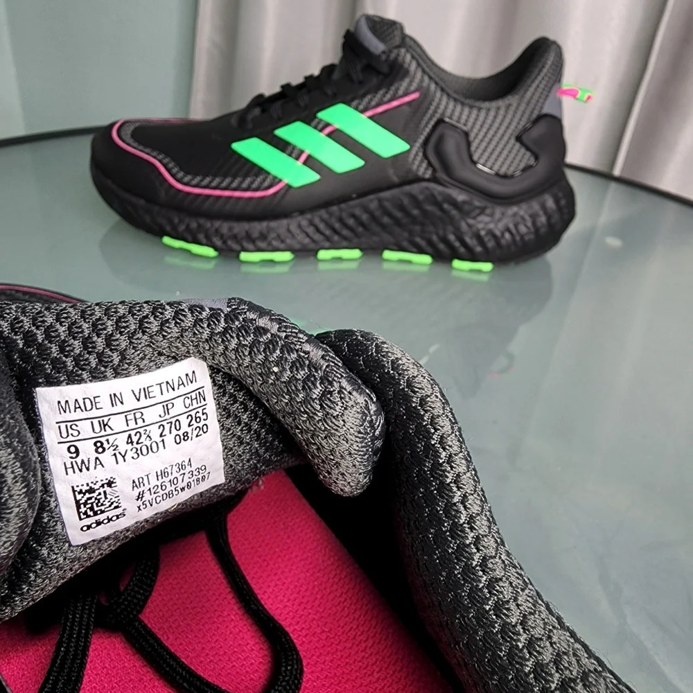 Adidas Climawarm LTD Unisex Running Neon Black Sz 9 - Picture 8 of 10